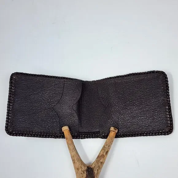 Vintage Handmade Genuine Leather Dan Fisherman Wallet - Picture 5 of 11